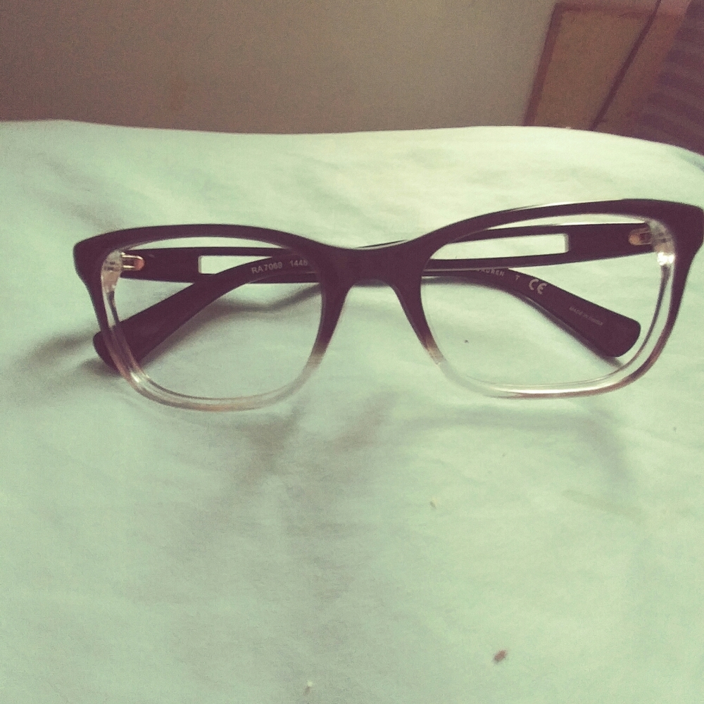 Ralph Lauren black and clear eyeglasses new